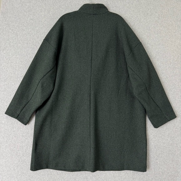 Old Navy Coat Womens XXL Long Line Cardigan Coat Button Front Dark Bottle Green - Picture 9 of 16